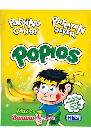 Hleks Patlayan Şeker Popios 40 Adet 4 Gr Muz