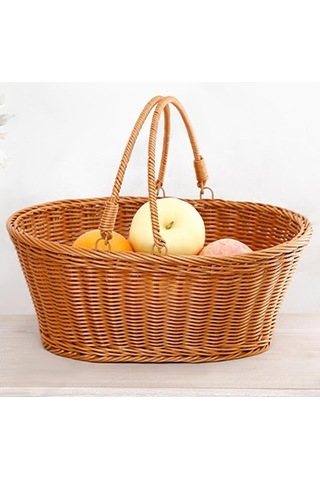 Pazly Suntek Oturma Sepeti, Meyve Saklama Ve Alışveriş, 40x30x18 Cm 40cmx30cmx18cm