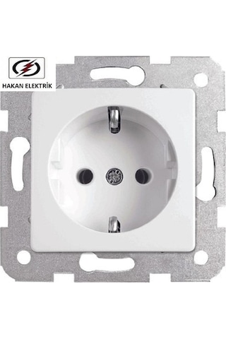 Viko Karre Meridian Topraklı Çerçevesiz Priz Beyaz PRIZ-028