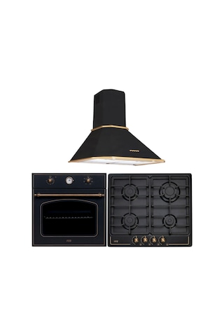 Çetintaş RS 1237 - WL 848 EAT RS - RS 4615 R Evii Rustik Siyah Set