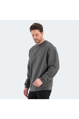 Slazenger VADIK Oversize Erkek Haki Sweatshirt