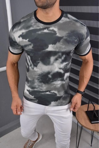 Mcz Giyim Gri Renk Bisiklet Yaka Slim Fit Erkek T-shirt Mcz Giyim Gri Renk Bisiklet Yaka Slim Fit Erkek T-shirt