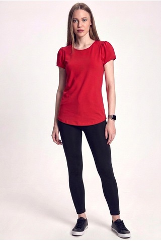 Scorp Bloom Ruched Kadın Spor Tişört Kırmızı Standart