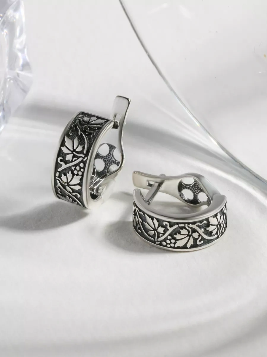 Serebro Rossii Ortodoks Küpe Gümüş 925 Üzüm Asması 28457875 Diğer