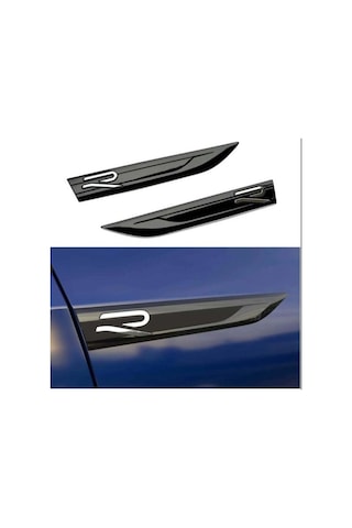 Volkswagen Yeni Golf 8 R-line Yan Çamurluk Bıçak Logosu Arması Nikel Gri