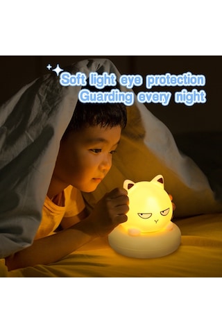 Cbtx Sevimli Şekil Silikon Dokunmatik Gece Lambası  - Yeşil