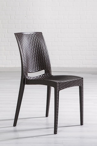 2 Adet Rattan Kahve Sandalye / Balkon-Bahçe-Teras Kahverengi