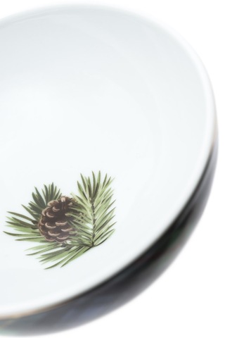 Zm Decor Ekose Yeşil Kase 13 CM