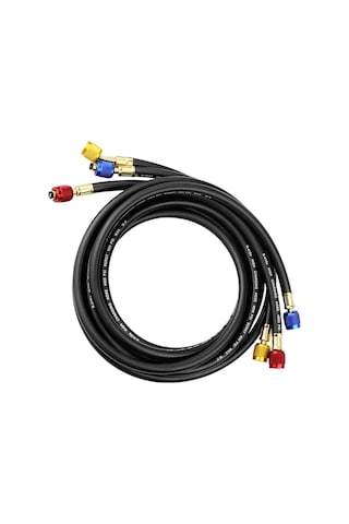 Konesam Hvac Manifold Seti - R134a, R410a, R22 İçin Yüksek Basınçlı Soğutucu Şarj Hortumları Ve Vanalar