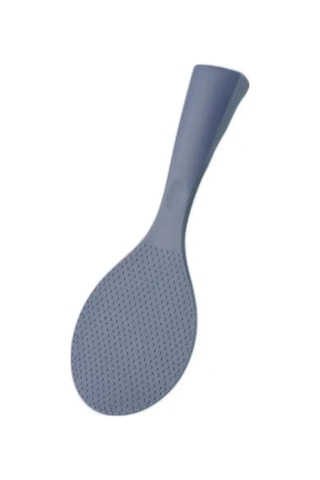 Pirinç Kaşığı Gıda Sınıfı Isıya Dayanıklı Kürek Silikon Ayaklı Tip Pirinç Spatula Yemek Servis Pirinç Küreği Mutfak Aleti Gri