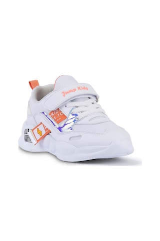 Jump 24936 Beyaz - Somon Pembe Kız Çocuk Spor Ayakkabı Beyaz