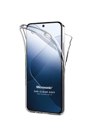 Xiaomi Mi 14 Kılıf 6 Tarafı Tam Full Koruma 360 Clear Soft Şeffaf Mi 14 İle Uyumlu Kılıf - Şeffaf Genel