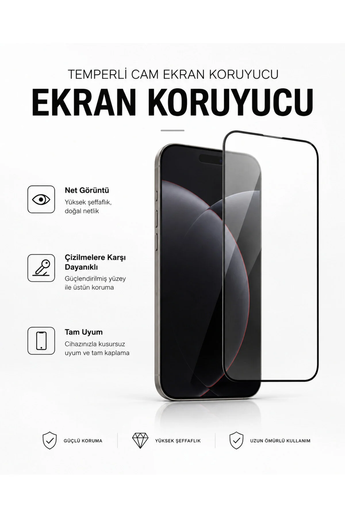 Apple Uyumlu iPhone 17 Pro Max - 18 Pro Max Uyumlu 2'li Koruma Paketi Magsafe Wireless Şarj Destekli Kamera Korumalı Şeffaf Darbe Emici Kılıf + 9h Hd+ Temperli Cam Ekran Koruyucu Set Paket
