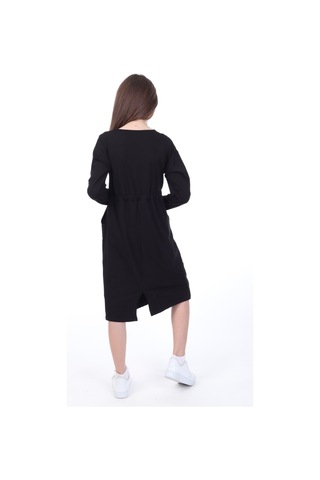 Toontoy Kız Çocuk Neon Baskılı Elbise Siyah