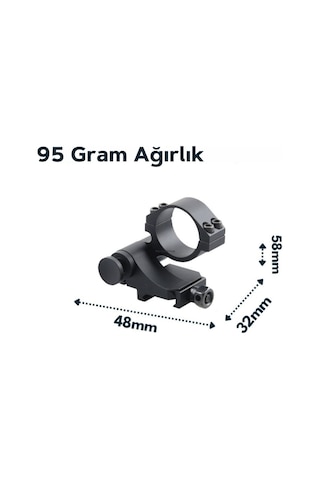 Vector Optics 30mm Dürbün Ve Magnifier İçin Yana Katlanır Picatinny Montaj Ayağı Sctm-17 Siyah