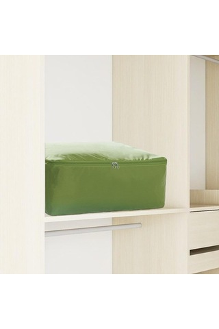 Unimarket Katlanabilir Yorgan Saklama Çantası 2 Yönlü Fermuarlı Yerden Tasarruflu Nevresim Takımı Yeşil 2xl 0bttr9