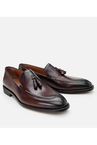 Hotiç Erkek Deri Kahverengi Püskül Detaylı Klasik Loafer 02ayh305270a480 Kahve-brown Kahverengi