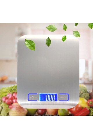Tf 1002 Hassas Ölçümlü Maksimum 5 Kg Kapasiteli Led Ekran Platin Dijital Mutfak Tartısı 4172 Çok Renkli