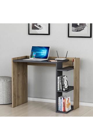 Ruby Çalışma Masası Antrasit Ceviz