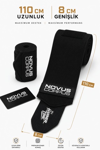 Fitness Dirsek Sargısı Sakatlık Önleyici Destekleyici Spor Dirseklik Elbow Wraps Crossfit Bandajı - 2 Adet - Siyah Desen