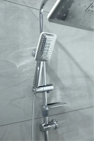 Lüx Beyaz Alaska Robot Tepe Yağmurlama Banyo Duş Seti Kolay Kurulum Banyo Özel Set Krom