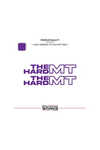 Yamaha The Hard Mt Sticker Yüksek Kalite Folyo 2 Adet Sticker Etiket