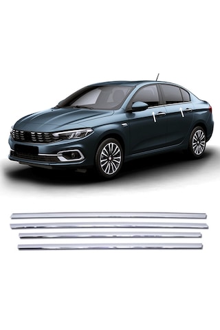 Fiat Egea Sedan Krom Cam Çıtası 4 Prç P.çelik 2015 Ve Üzeri