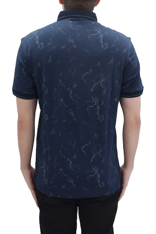 Santa Dmctekstil Erkek Kavis-113 Desenli Spor Kesim Rahat Kalıp Cepsiz Polo Yaka T-shirt Lacivert