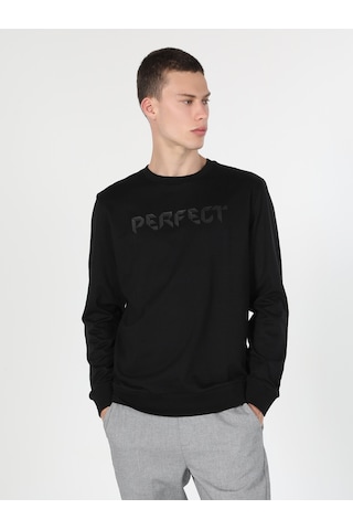 Colin's Colins Regular Fit Baskılı Siyah Erkek Sweatshirt Cl1060122 Siyah