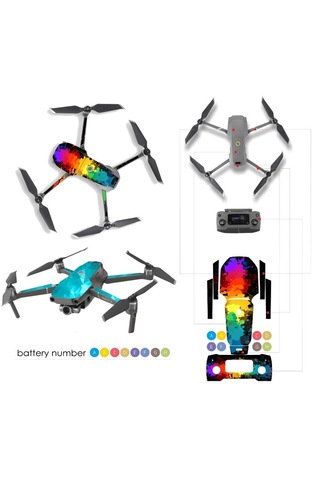 DJI Mavic 2 Zoom Su Geçirmez Uv Dayanıklı Pvc Koruma Sticker Sc
