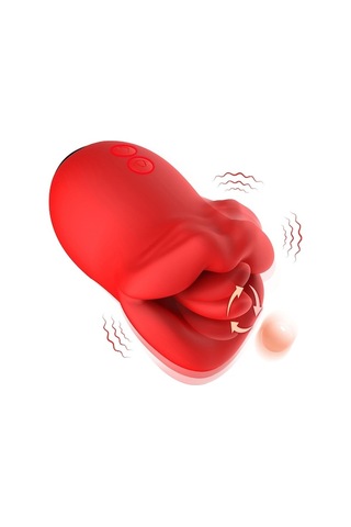 Fortunelane Kadınlar İçin Vuruşlu Dil Simülatörü - 360 Derece Döner, 7 Frekanslı Vuruş, Su Geçirmez, Mavi - Bpm013 Çok Renkli Çok Renkli