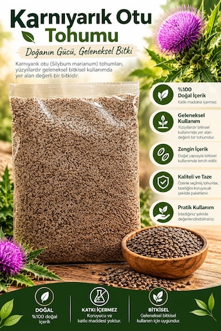 Karnıyarık Otu Tohumu 250 Gr Doğal Psyllium Tohumu Plantago Ovata