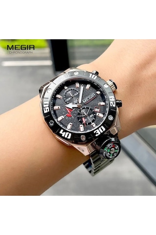 Megır 2219 Tüm Fonksiyonları Aktif Erkek Kol Saati Siyah