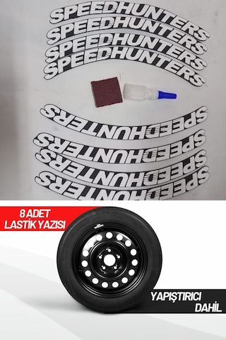 Speed Hunters Motosiklet ve Otomobil 3D Lastik Yazısı Sticker 8 Adet Speed Hunters Motosiklet ve Otomobil 3D Lastik Yazısı Sticker 8 Adet