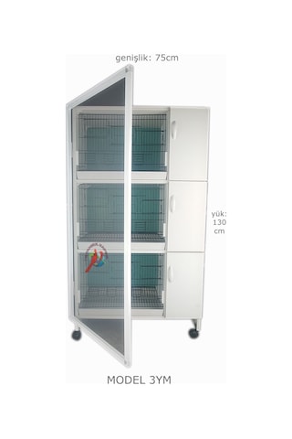 İstanbul Kafes Model 3Y Pvc Kuş Dolabı