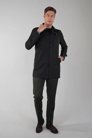 Bisse Siyah Regular Fit Polyester Pardösü Trençkot Pardesü Trcn25y25001 D99