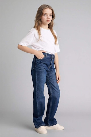 Defacto Geniş Paça Jean Pantolon Kız Çocuk G9585a826spnm34 Mavi-nm34