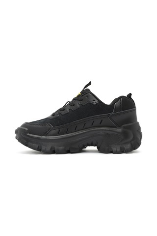 Caterpillar Erkek Siyah Intruder Essential Bağcıklı Kalın Tabanlı Spor Ayakkabı, Hakiki Deri Sneaker 015m101412 Black // Süet