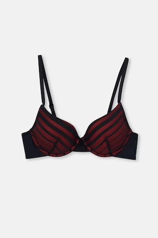 Eros 1130 Ivy Çizgi Detay Yarı Dolgulu Sütyen Külot Takım Bordo
