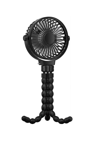 Gajeena Qıkkop Usb Çift Fonksiyonlu Fantezi, Esnek Tripodlu, 3 Hızlı Sessiz, 2600mah Pil, Dışarıda Ofiste Seyahatte Kullanım Siyah