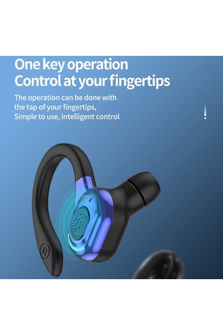 F8 Asılı Kulak Stereo Kablosuz Bluetooth Kulaklık Şarj Kutusu İle Kırmızı Tek Kulak