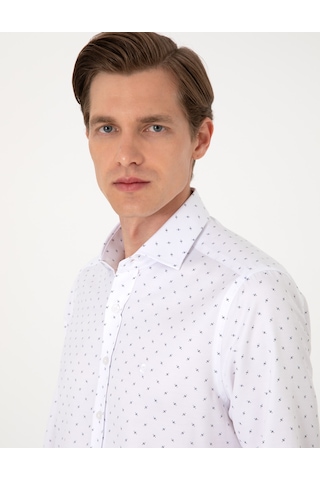 Pierre Cardin Erkek Beyaz Gömlek Desenli 50307134-vr013 Beyaz