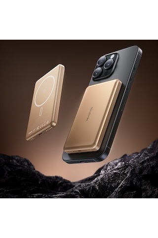 Mcdodo Mc-4642 5000mah 20w Metal Ultra İnce Kablosuz Powerbank Gold