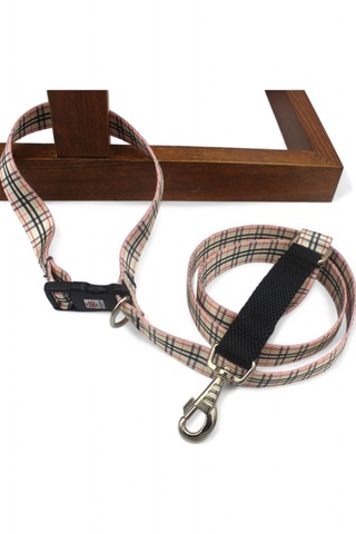 Caramelos Köpek Gezdirme Tasması, Bağlama Kilitli, Anti Shock Krem