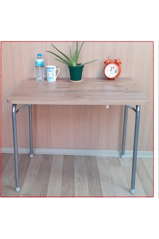 Depolife Depolife Katlanır Ayaklı Mutfak Balkon Yemek Çalışma Masası Ceviz (464145362)