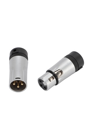 Fosenze 3 Pin Mini Xlr Bağlayıcı Erkek+dişi - Altın Kaplama, 90 Açı Ayarlanabilir, 3.0-6.5mm Kablolar İçin Soudajlı Mikrofon/dmx Adaptörü