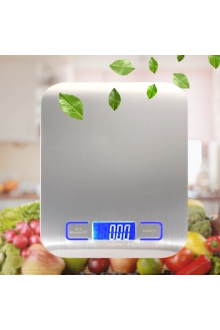 River World Hassas Ölçümlü Maksimum 5 Kg Kapasiteli Led Ekran Platin Dijital Mutfak Tartısı