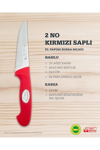 Mithat Şakir Kesim Ve Et Bıçağı 2,5mm Paslanmaz Çelik