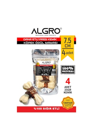 Algro Dana Etli Doğal Ödül Kemiği 7.5 CM 25 G 4'lü