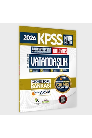 2026 Fullönlisans Kpss Vatandaşlık Kara Kutu ÖSYM Çıkmış Soru Bankası Son 15 Yıl (Sadece Ön Lisans)